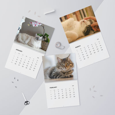 2026 Cat Wall Calendar, Cute Kitten Theme, Animal Lover Gift, Pet Lover Wall Decor, Monthly Planner