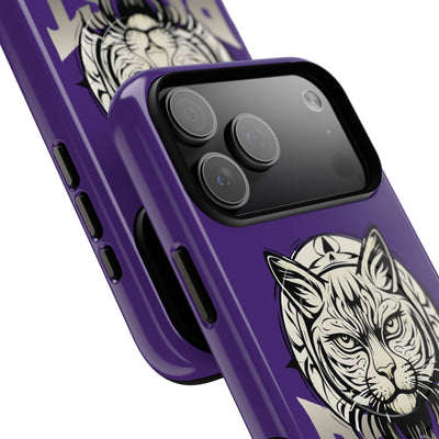 Beast Cat Purple Tough Magnetic iPhone 17 / 17 Air / Pro / Pro Max Protective Case support MagSafe