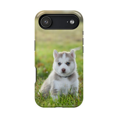 Magnetic Dog Case style 1 for Apple iPhone, Cute Puppy Phone Cover, Impact-Resistant Dog Lover Gift, Pet Protection Case, Animal-Themed Phone Accessory