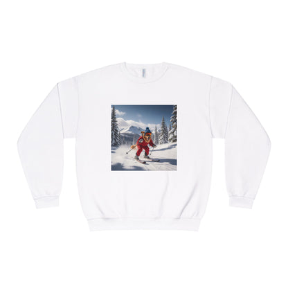 Skiing Dog Graphic Unisex NuBlend Crewneck Sweatshirt