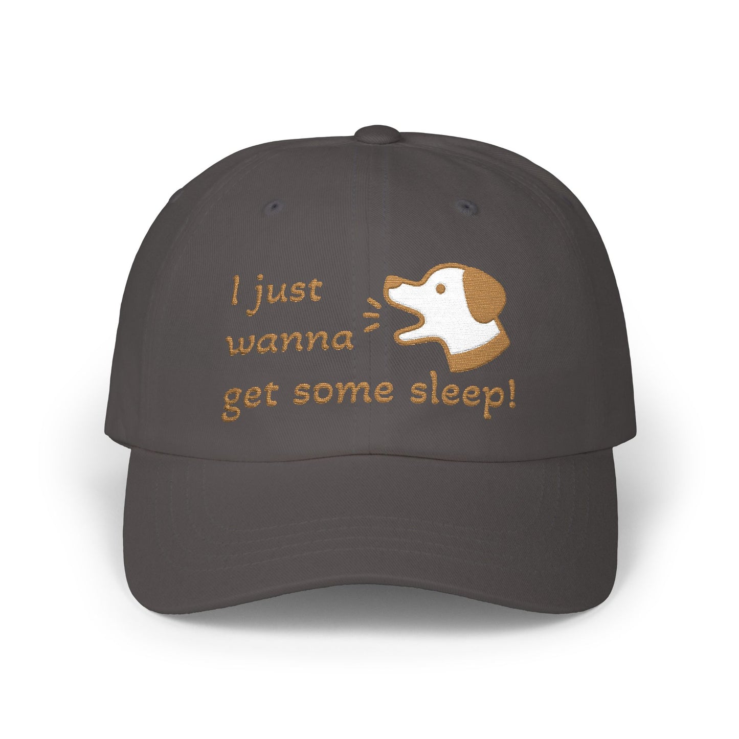 I Just Wanna Get Some Sleep Funny Dog Embroidered Dad Cap Hat