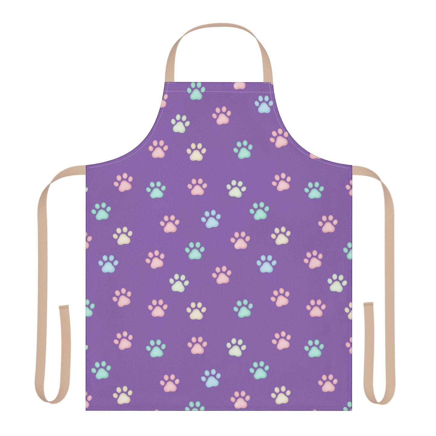 Cute Cat Paw Print 5-Color Straps Kitchen Apron