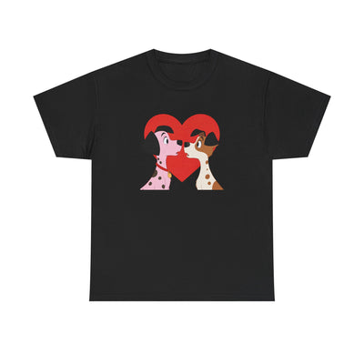 Dogs in Love Unisex Tee - Cute Dog T-Shirt for Pet Lovers, Dog Owners, Sports Enthusiasts, Gifts for Animal Lovers, Casual Everyday Wear