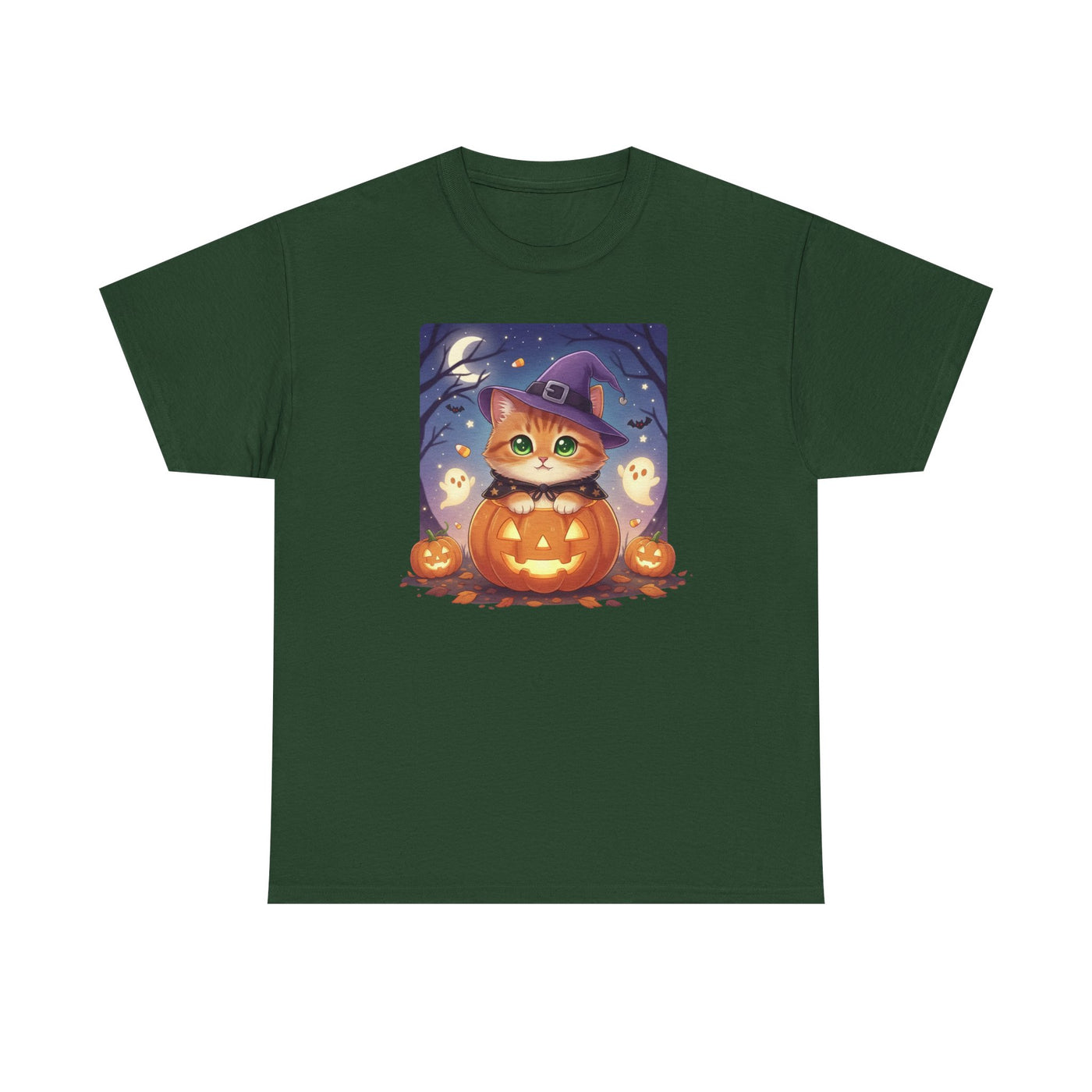 Halloween cute kitten anime style 2 Unisex Tee - Cute Cat T-Shirt for Pet Lovers, Cat Owners, Sports Enthusiasts, Gifts for Animal Lovers, Casual Everyday Wear