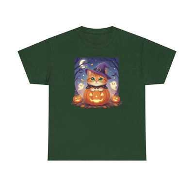 Halloween cute kitten anime style 2 Unisex Tee - Cute Cat T-Shirt for Pet Lovers, Cat Owners, Sports Enthusiasts, Gifts for Animal Lovers, Casual Everyday Wear