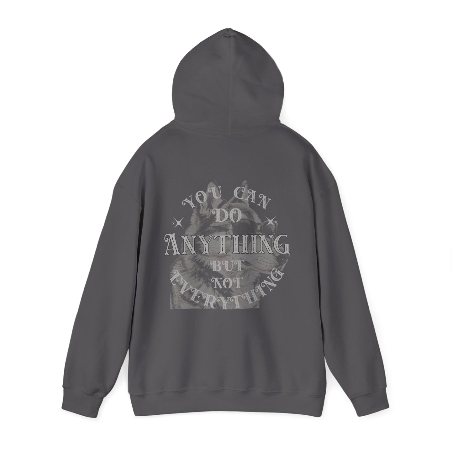 Dog Lover plus Slogan on Back Unisex Pullover Hoodie featuring a motivational quote on the back.