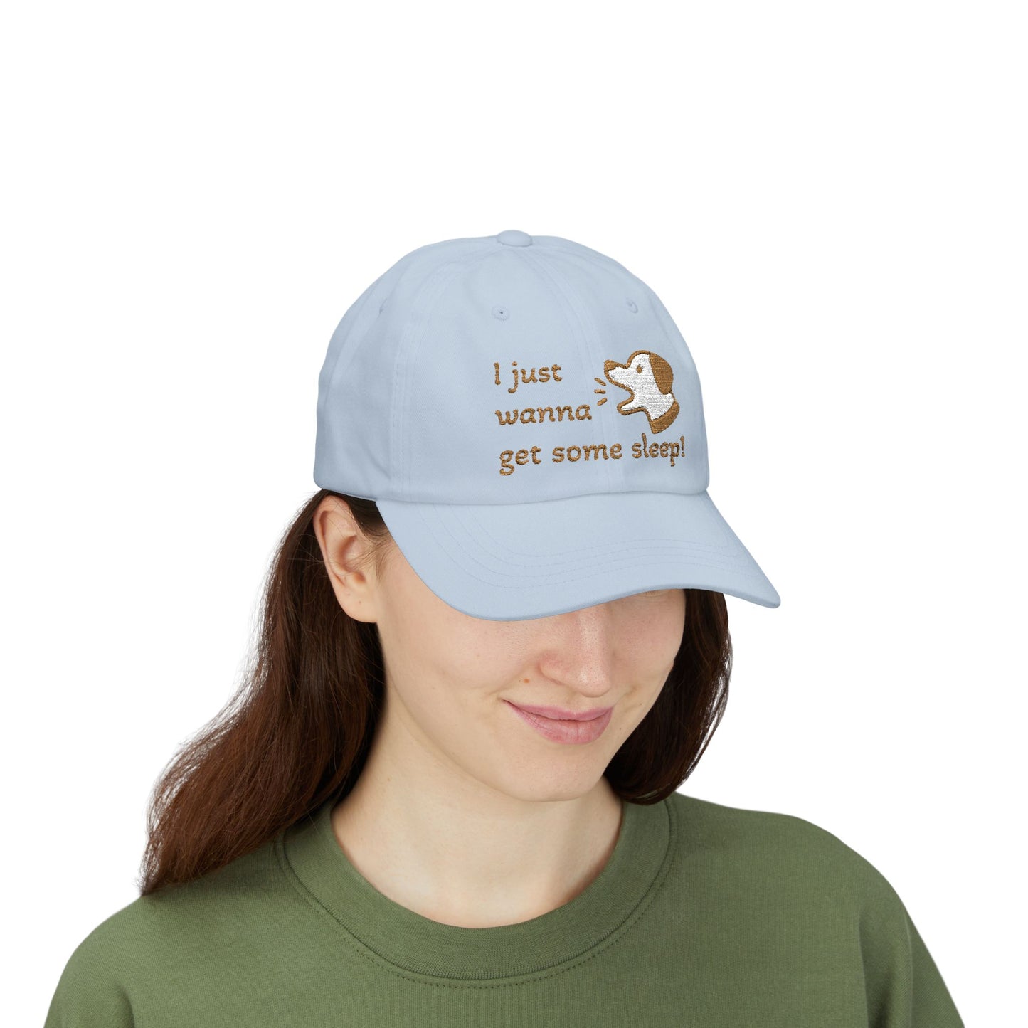 I Just Wanna Get Some Sleep Funny Dog Embroidered Dad Cap Hat