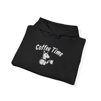 Coffee Time Dog Embroidered style 1 Unisex Pullover Hoodie