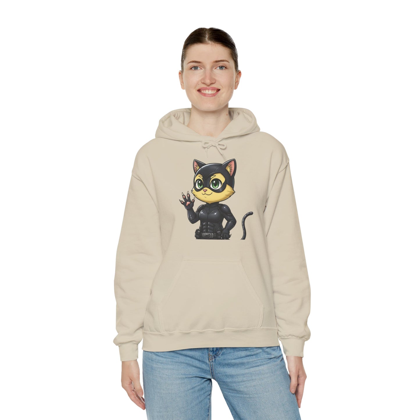 Cat cosplay Cat Woman Funny Design Unisex Hoodie style 2