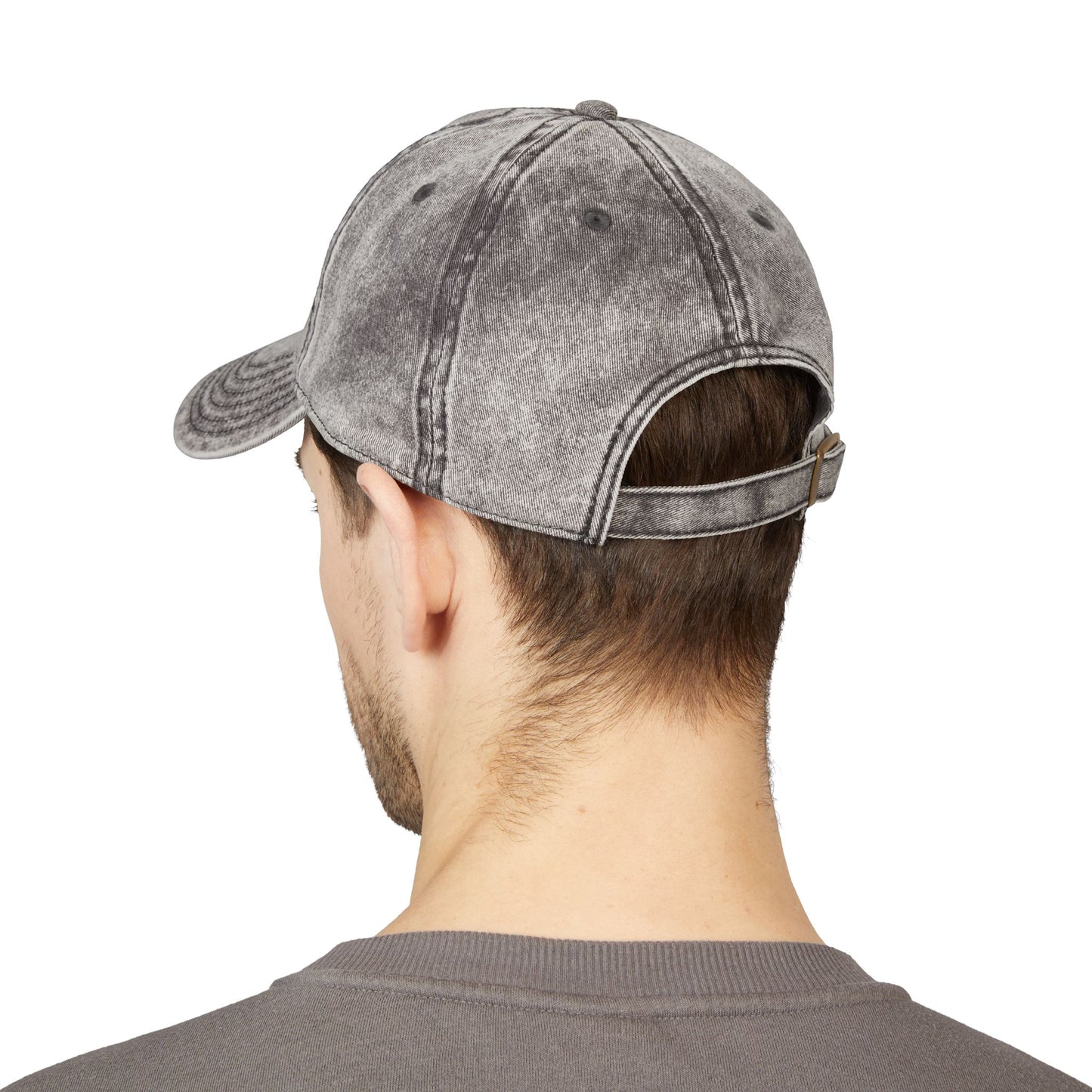 Cats Lover Vintage Embroidered Cap Dad Hat Grey Words