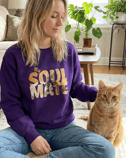 Cat My Soulmate Unisex Crewneck Sweatshirt