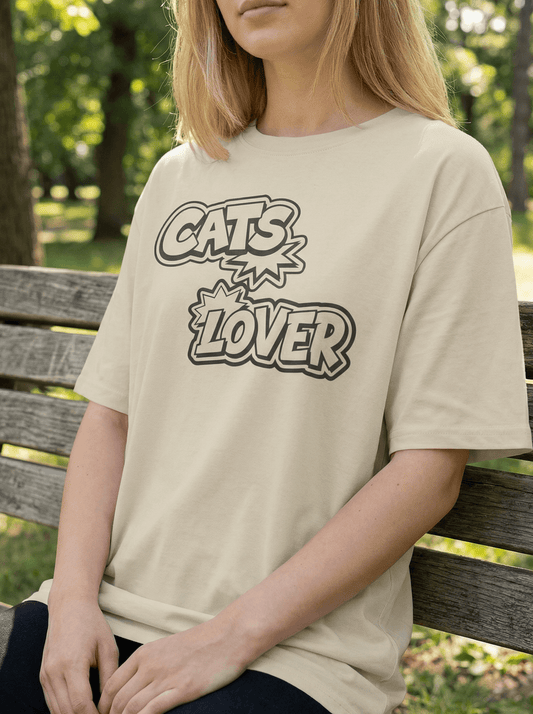 Cats Lover Word Art Unisex Cotton T-Shirt