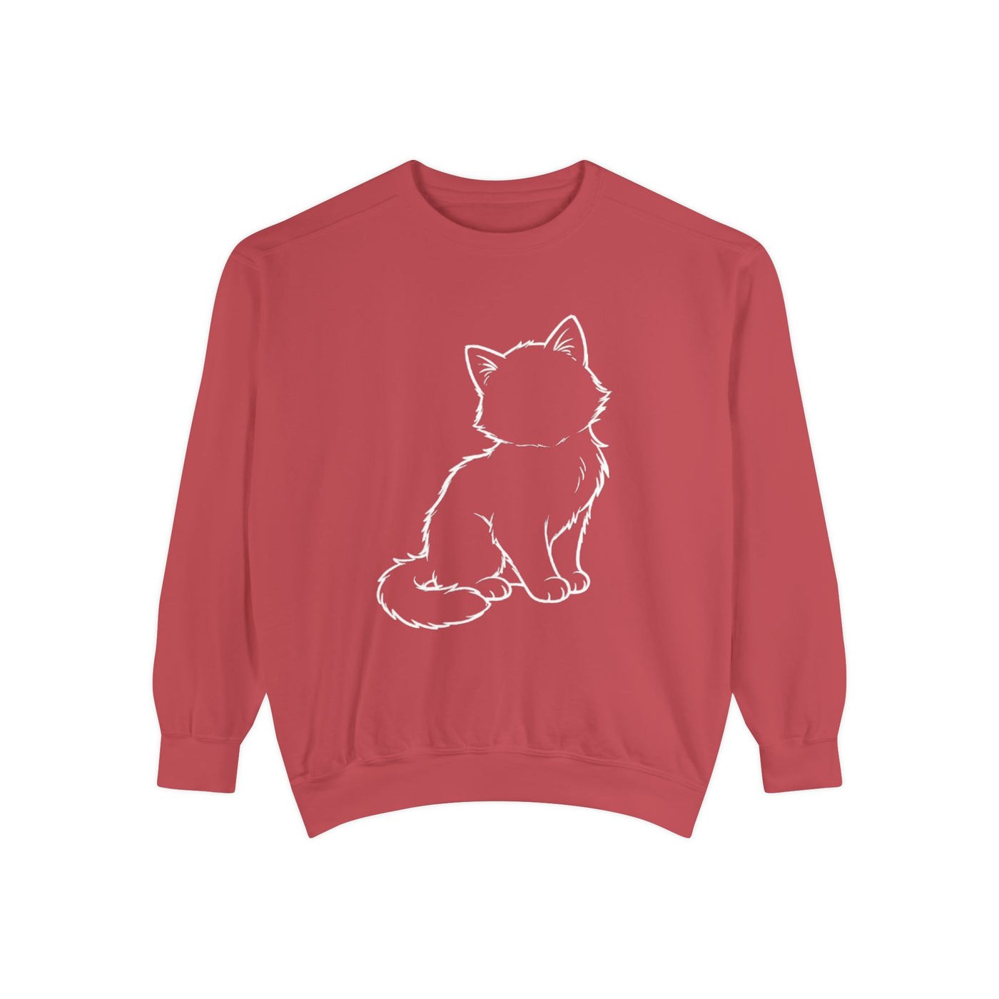 Sitting Cat Shadow style 1 Cozy Graphic Unisex Crewneck Sweatshirt