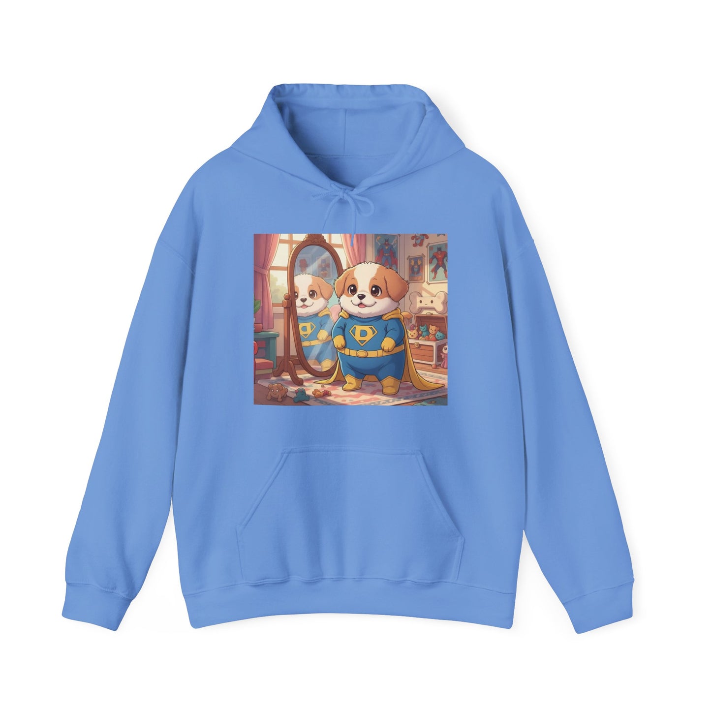 Dog cosplay Superman Funny Design Unisex Hoodie style 2