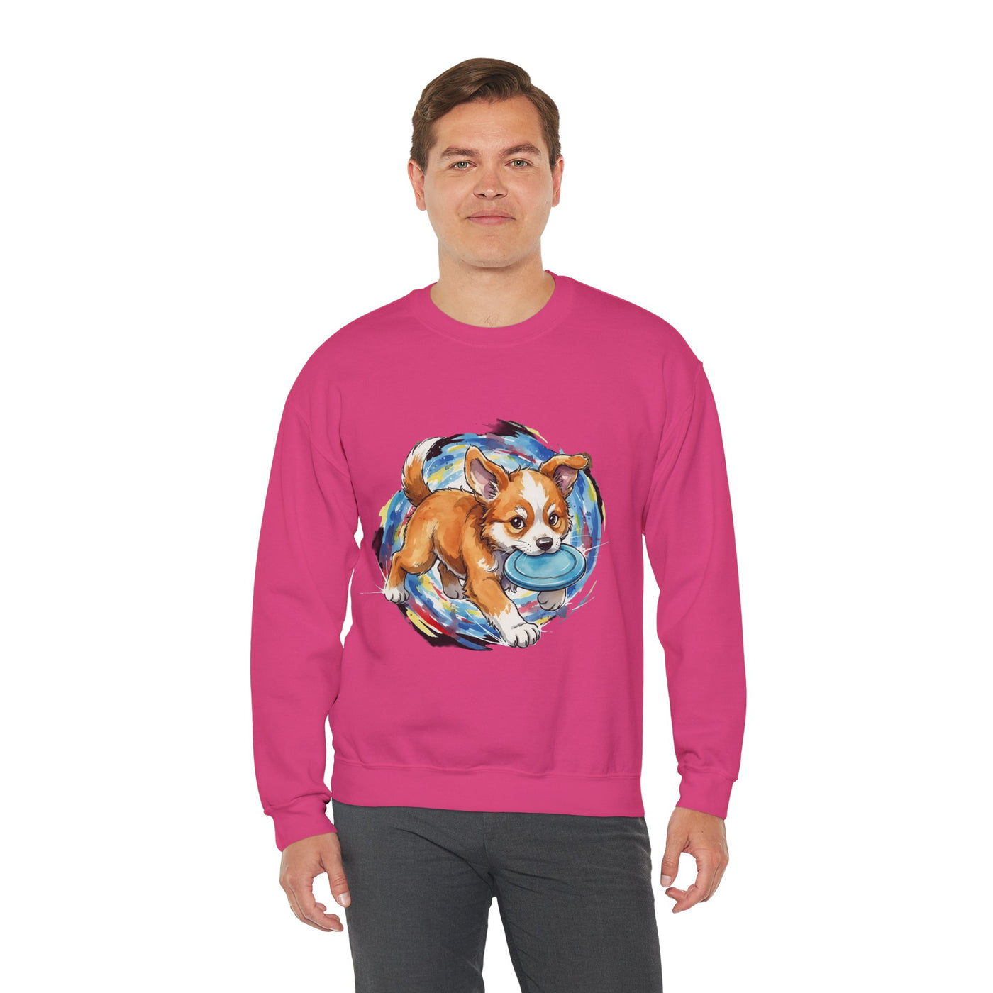 Watercolor painting style 7 Men & Women Cute Cat Pile Crewneck Sweatshirt