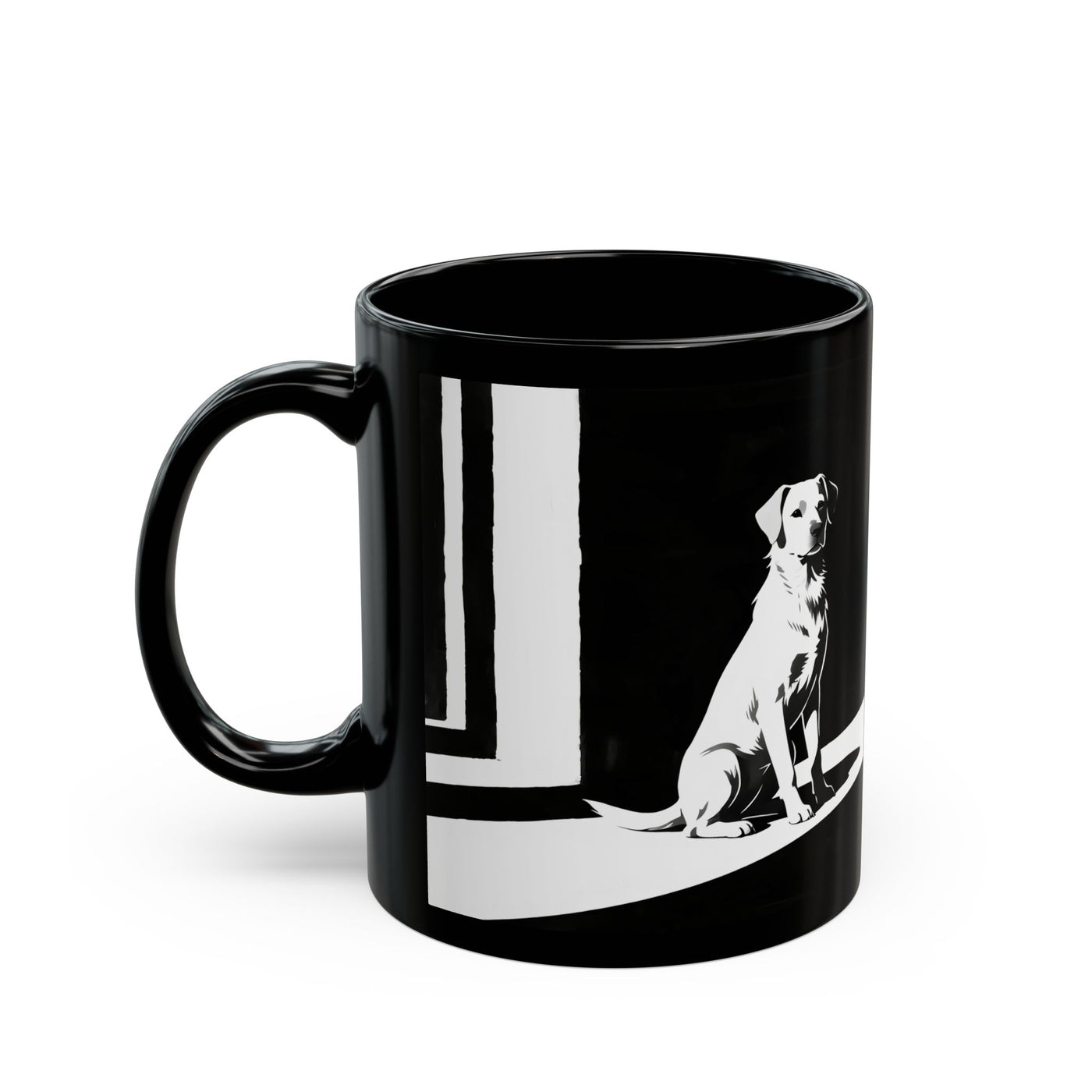 Stylish Black Dog Mug - Perfect for Pet Lovers, Gifts, Coffee Lovers, Home & Office, Dog Mom/Dad