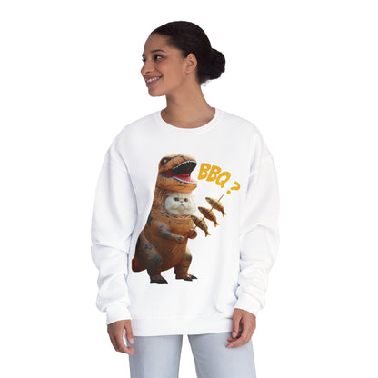 Tyrannosaurus Cat BBQ Unisex NuBlend Crewneck Sweatshirt
