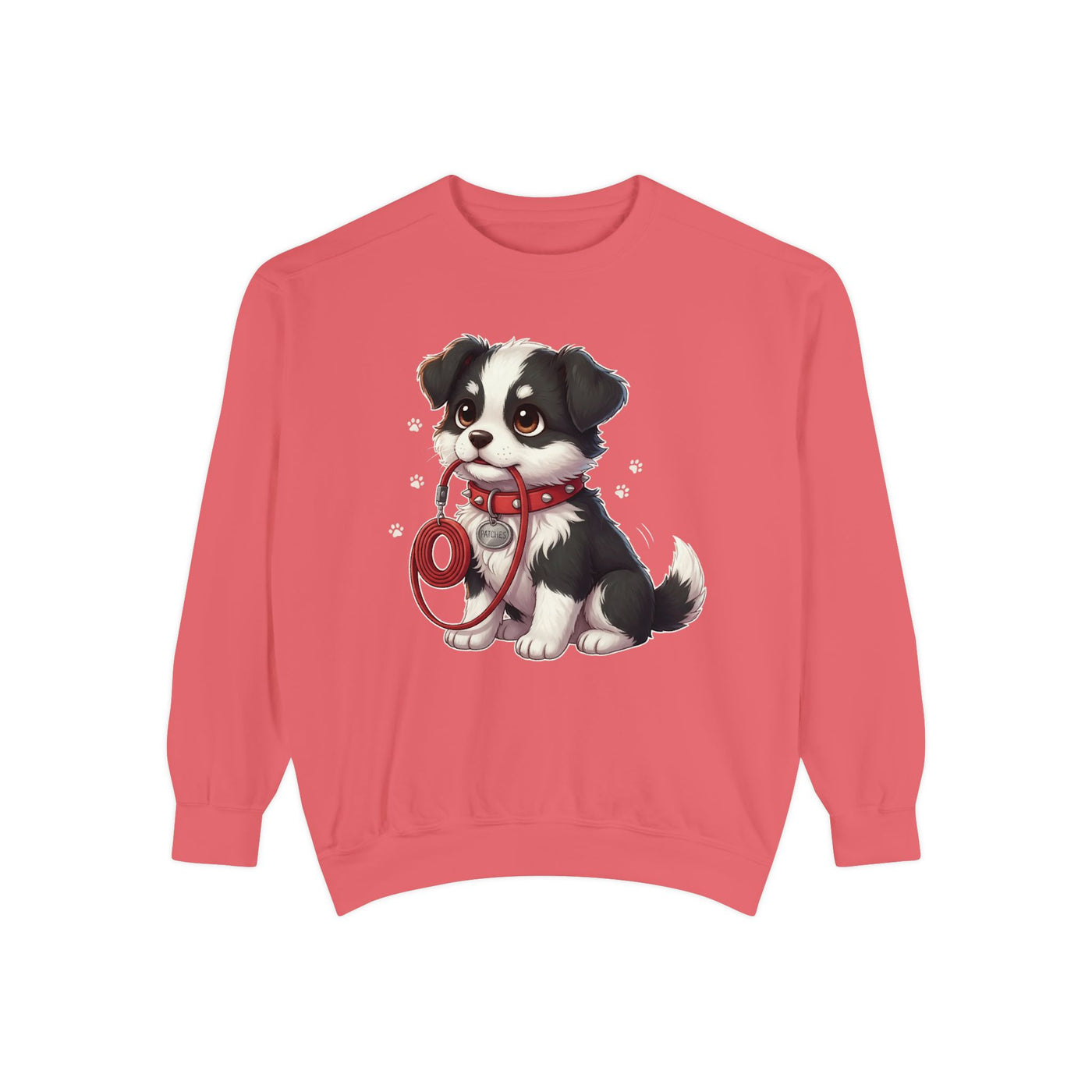 Cute Dog Walk Time style 1 Cozy Graphic Unisex Crewneck Sweatshirt