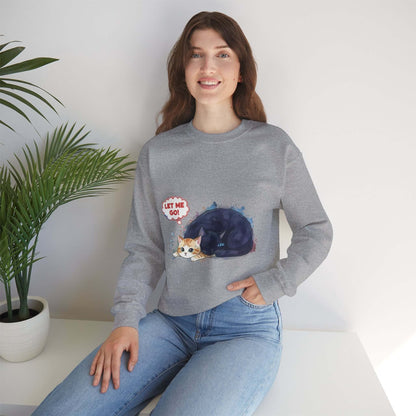 Watercolor Cat painting Unisex Crewneck Sweatshirt style 1