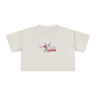 Cute Graphic Crop Tee - 'Be my Love', Women's Fashion, Gift for Animal Lovers, Casual Outfit, Summer Style, Funny Shirt