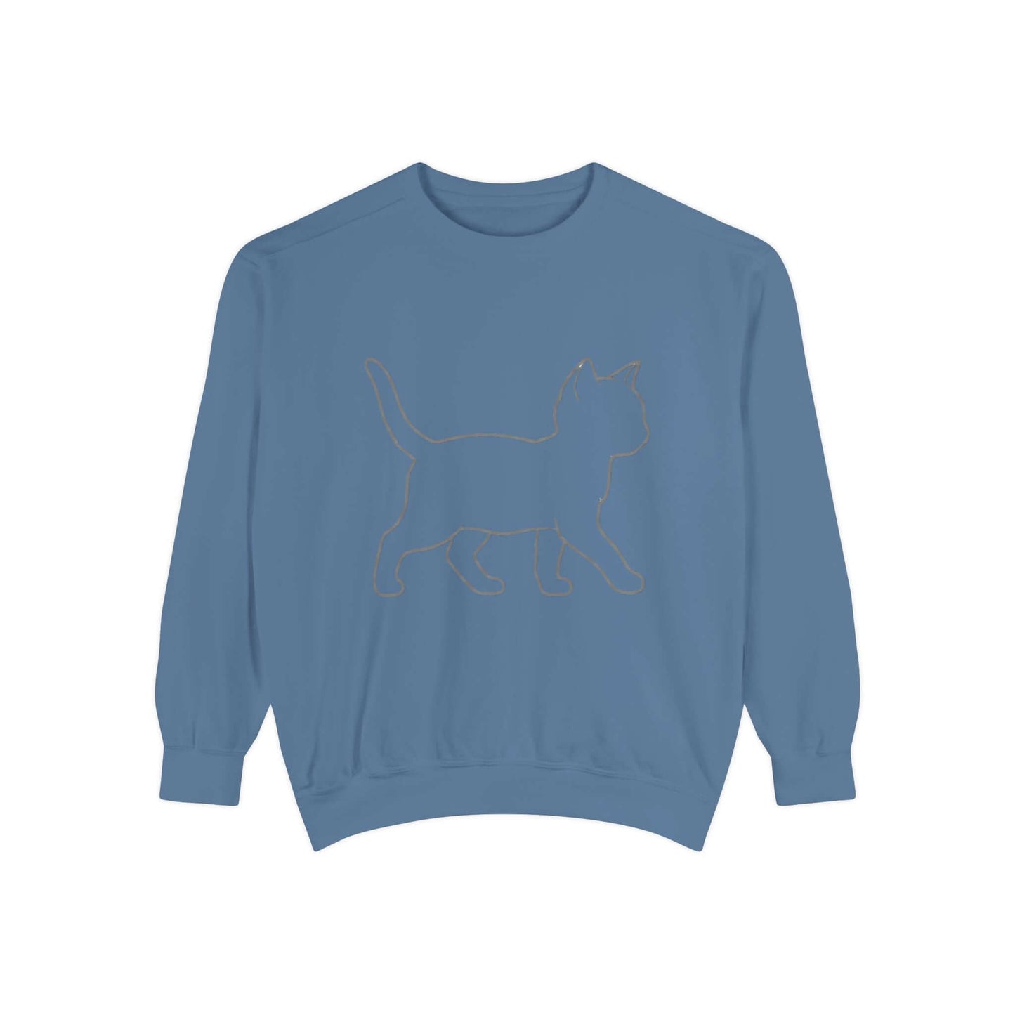 Walking Cat Shadow Cozy Graphic Unisex Crewneck Sweatshirt style 2