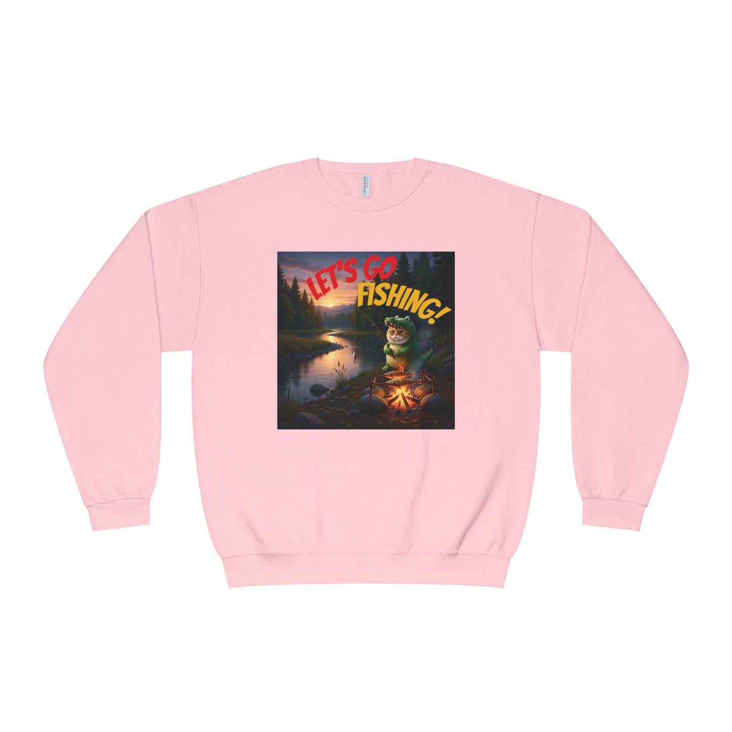 Crocodile Cat Fishing Unisex NuBlend Sweatshirt style 1