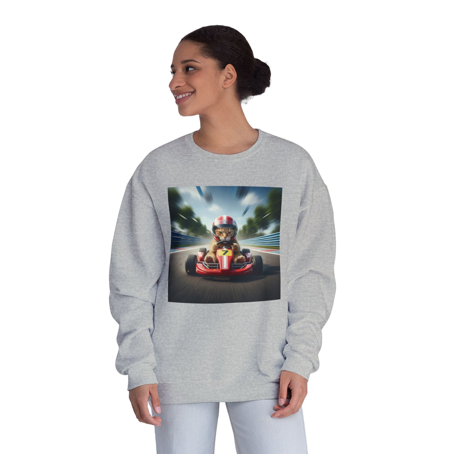 Go Kart Cat Unisex NuBlend Crewneck Sweatshirt style 3