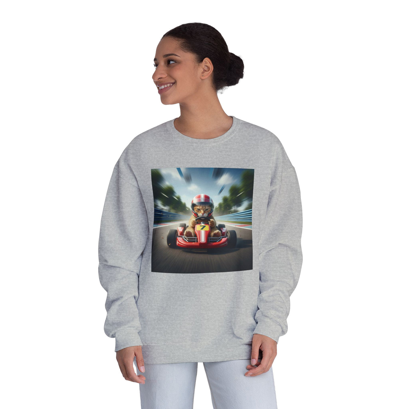 Go Kart Cat style 3 Unisex NuBlend® Crewneck Sweatshirt
