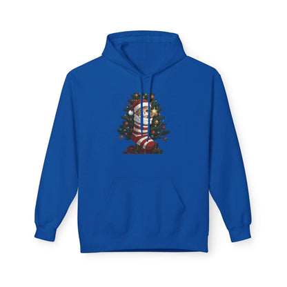 Kitten hiding in Christmas stocking Unisex Fleece Hoodie style 3