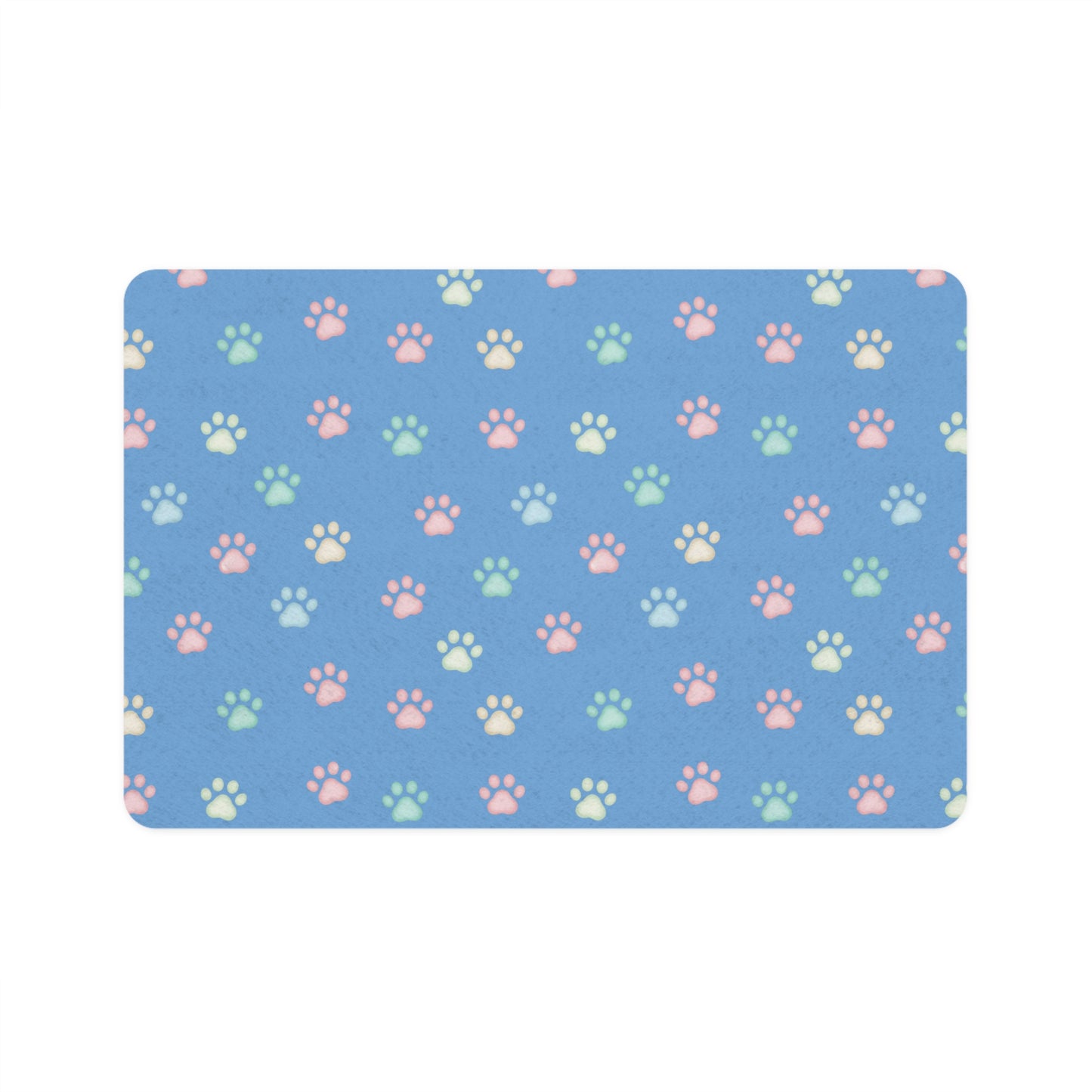 Cat Dog Paw pattern 12x18 inches Pet Food Mat style 2