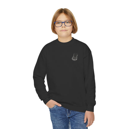 Black Cat - Cozy Unisex Youth Crewneck Sweatshirt style 1