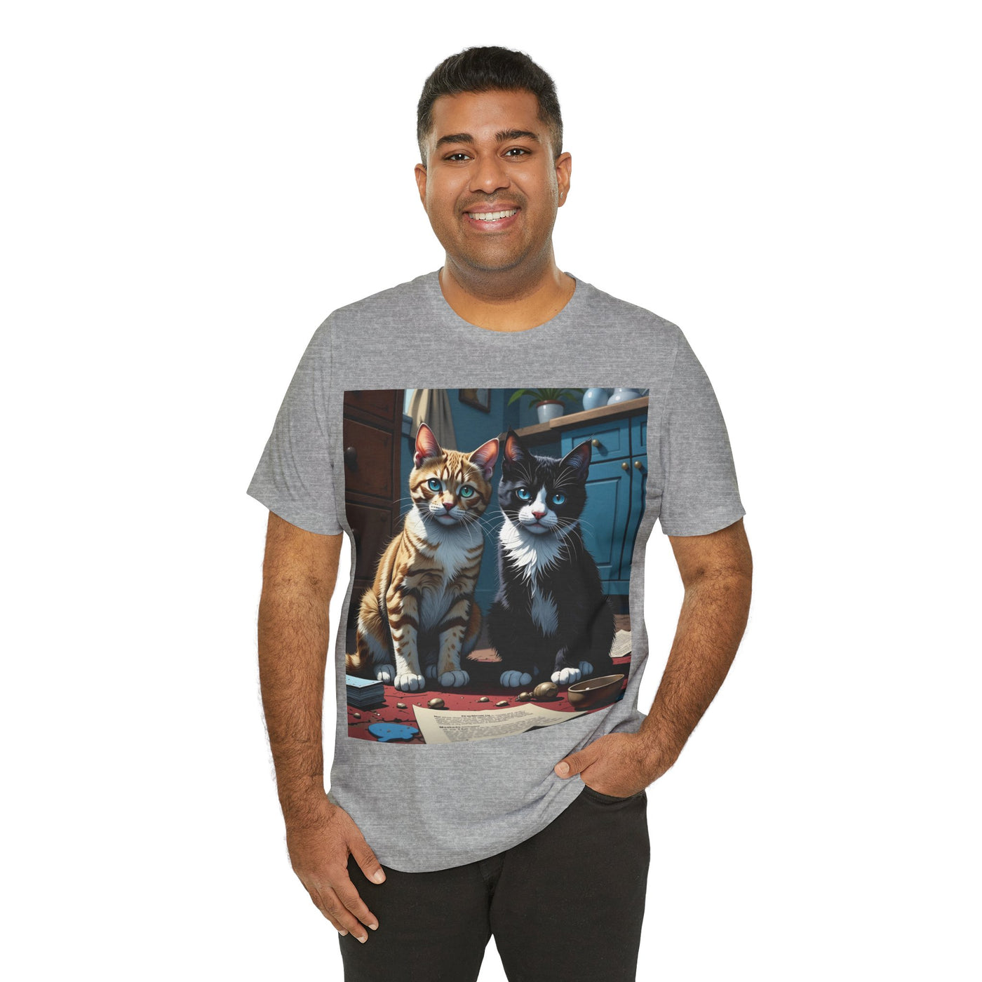 Adorable Cat Lovers Tee style 1- Cute Cat Graphic Tee, Pet Lover Gift, Animal T-Shirt, Birthdays, Cat Enthusiasts, Everyday Wear