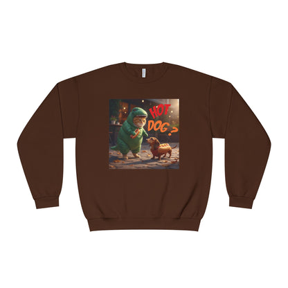 Tyrannosaurus Cat & Hot Dog Unisex NuBlend Sweatshirt