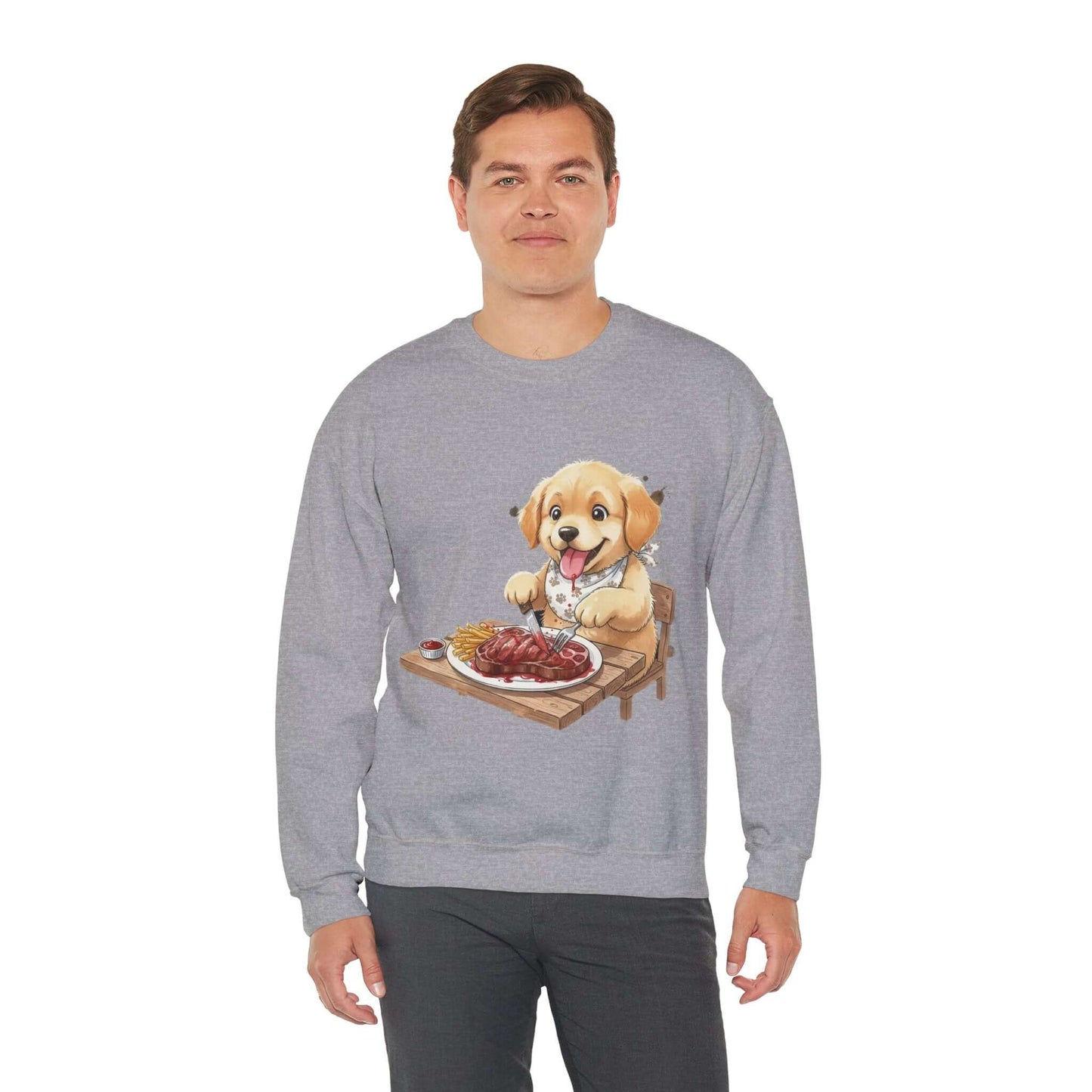 Watercolor Dog painting Unisex Crewneck Sweatshirt style 1