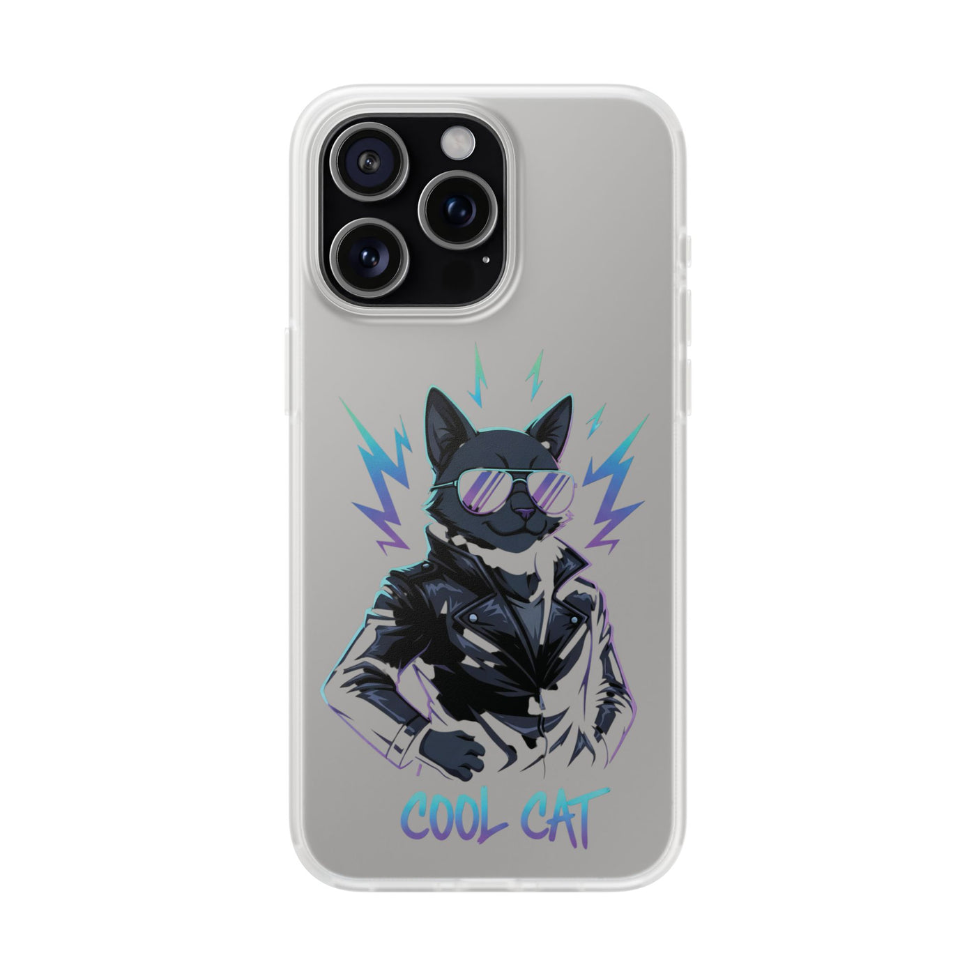 Cool Cat Anime style Flexi Case for Cat Lovers