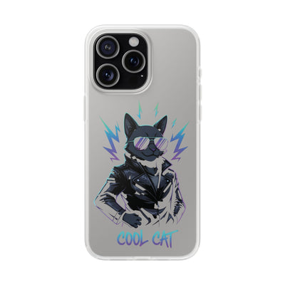 Cool Cat Anime style Flexi Case for Cat Lovers