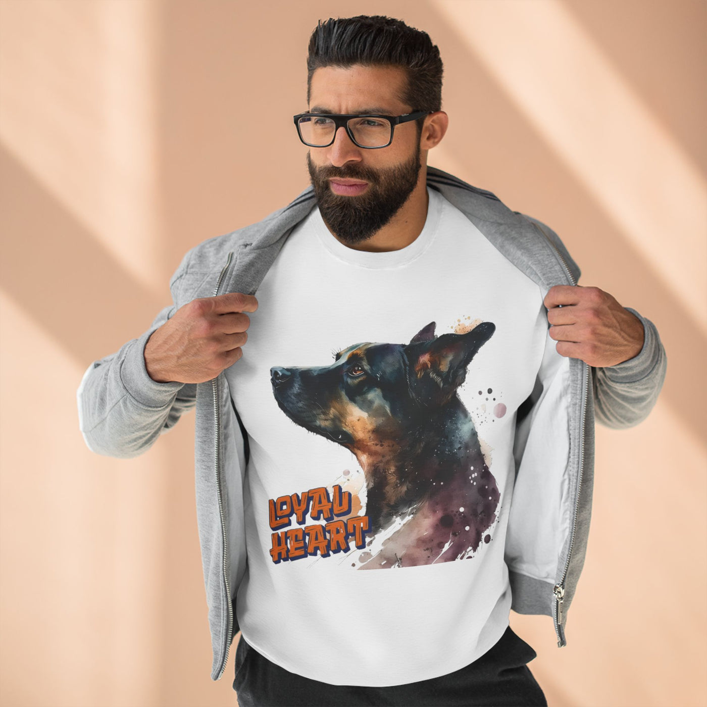"Loyal Heart" Dog Lover style 1 Unisex Crewneck Sweatshirt