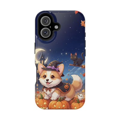 Halloween cute puppy anime style 4 Magnetic Impact-Resistant Phone Case, Cute Dog Design, Pet Owner Gift, Animal Lover Accessory, Birthday Gift for Dog Lovers