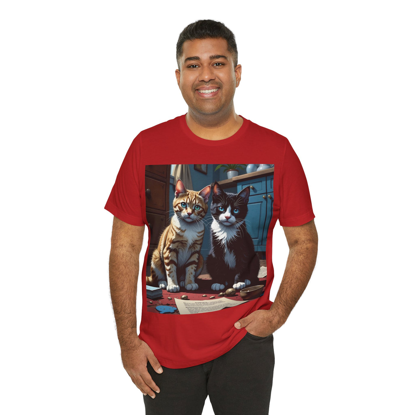 Adorable Cat Lovers Tee style 1- Cute Cat Graphic Tee, Pet Lover Gift, Animal T-Shirt, Birthdays, Cat Enthusiasts, Everyday Wear