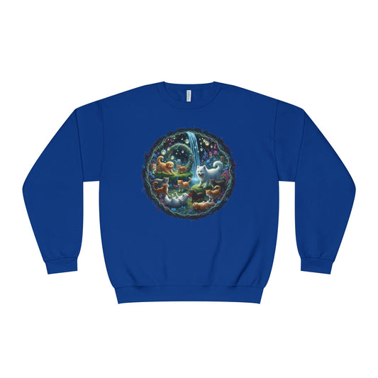 Cats & Dogs Happy Garden Unisex NuBlend Crewneck Sweatshirt style2