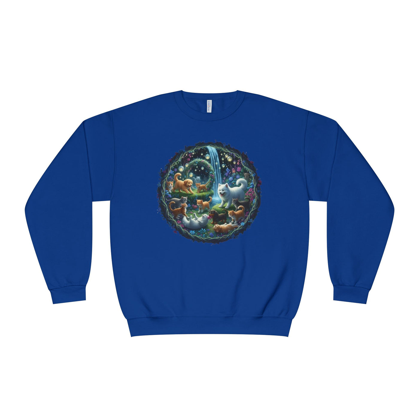 Cats & Dogs Happy Garden Unisex NuBlend® Crewneck Sweatshirt