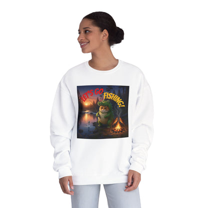 Crocodile Cat Fishing Unisex NuBlend Sweatshirt style 2