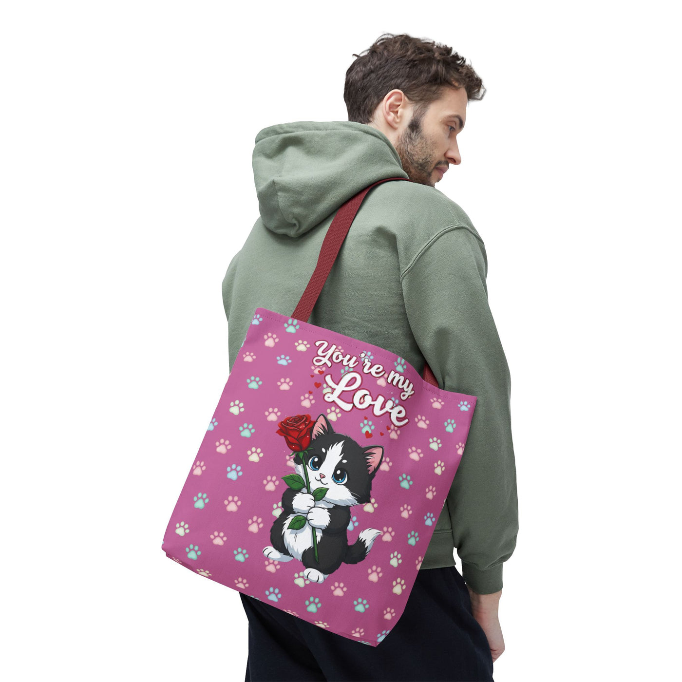 Cute Cat Lover Tote Bag - You're My Love style 1