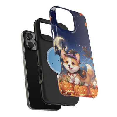 Halloween cute puppy anime style 4 Magnetic Impact-Resistant Phone Case, Cute Dog Design, Pet Owner Gift, Animal Lover Accessory, Birthday Gift for Dog Lovers