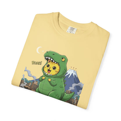 Cat cosplay Godzilla Funny Design Unisex T-Shirt style 1