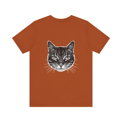 Cat Lover Unisex Tee Cat Head style 1, Perfect Gift for Pet Owners, Vintage Cat Design, Graphic T-shirt, Animal Lover, Casual Wear, Birthday Gift