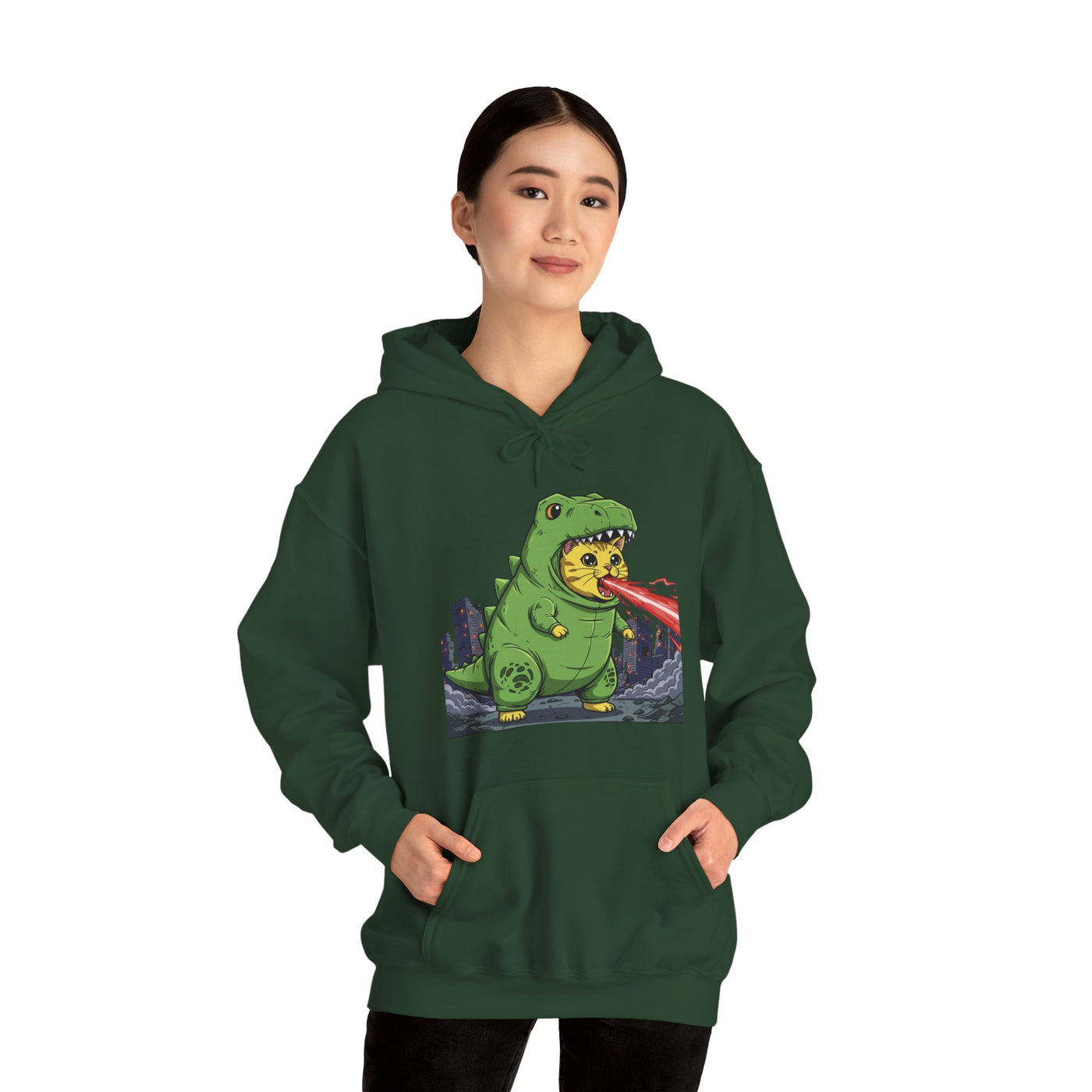 Cat cosplay Godzilla style 4 Unisex Hoodie - Fun & Playful Design