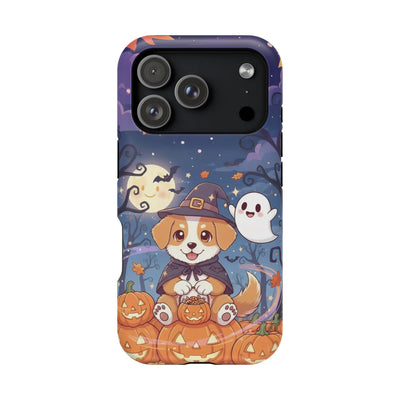 Halloween cute puppy anime style 3 Magnetic Impact-Resistant Phone Case, Cute Dog Design, Pet Owner Gift, Animal Lover Accessory, Birthday Gift for Dog Lovers