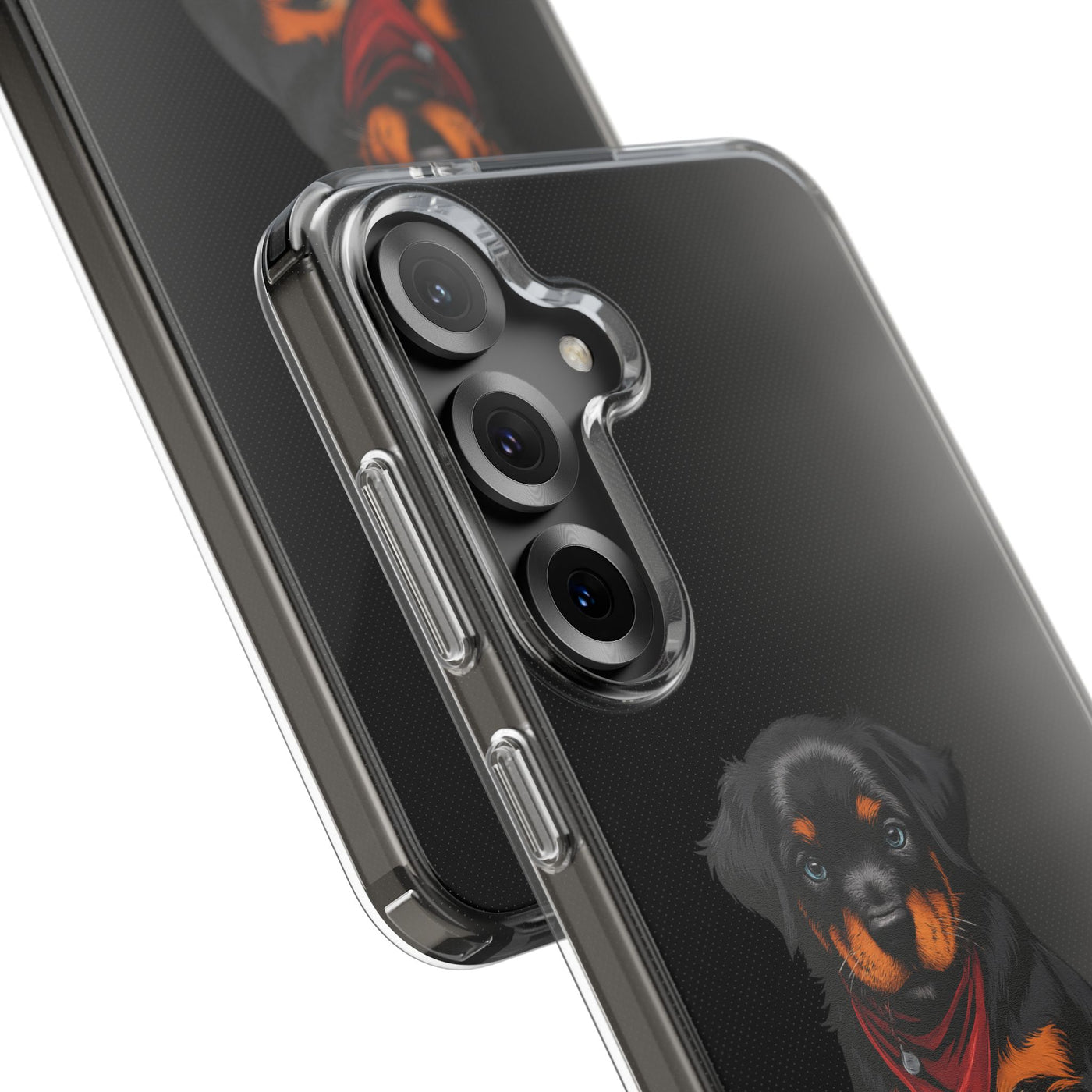 Rottweiler Dog Clear Phone Case, Impact-Resistant Phone Case, Dog Lover Gift, Pet Artwork, Cute Dog Accessory