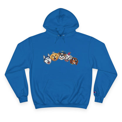 Playful Dog Faces Cozy Unisex Champion Pullover Hoodie